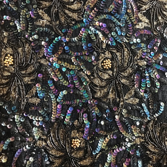 Vintage Beaded Sequin Evening Gown - Picture 2 of 6